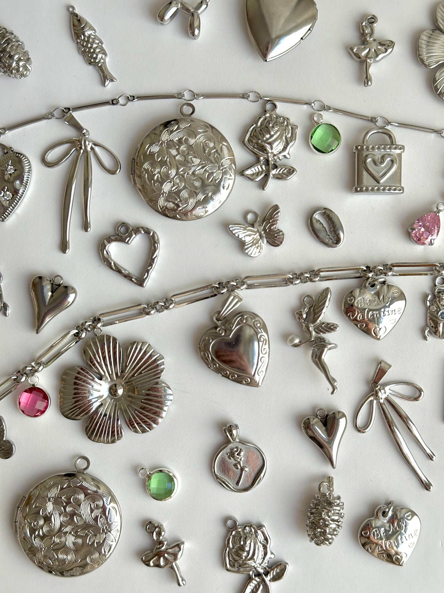 Silber Charms mit Ketten