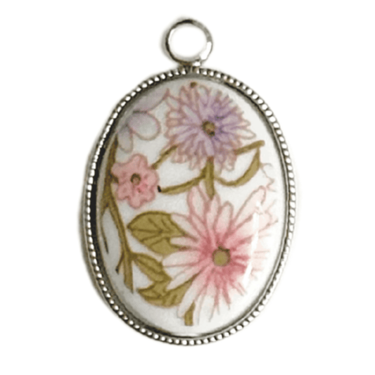 Pink Flower Oval