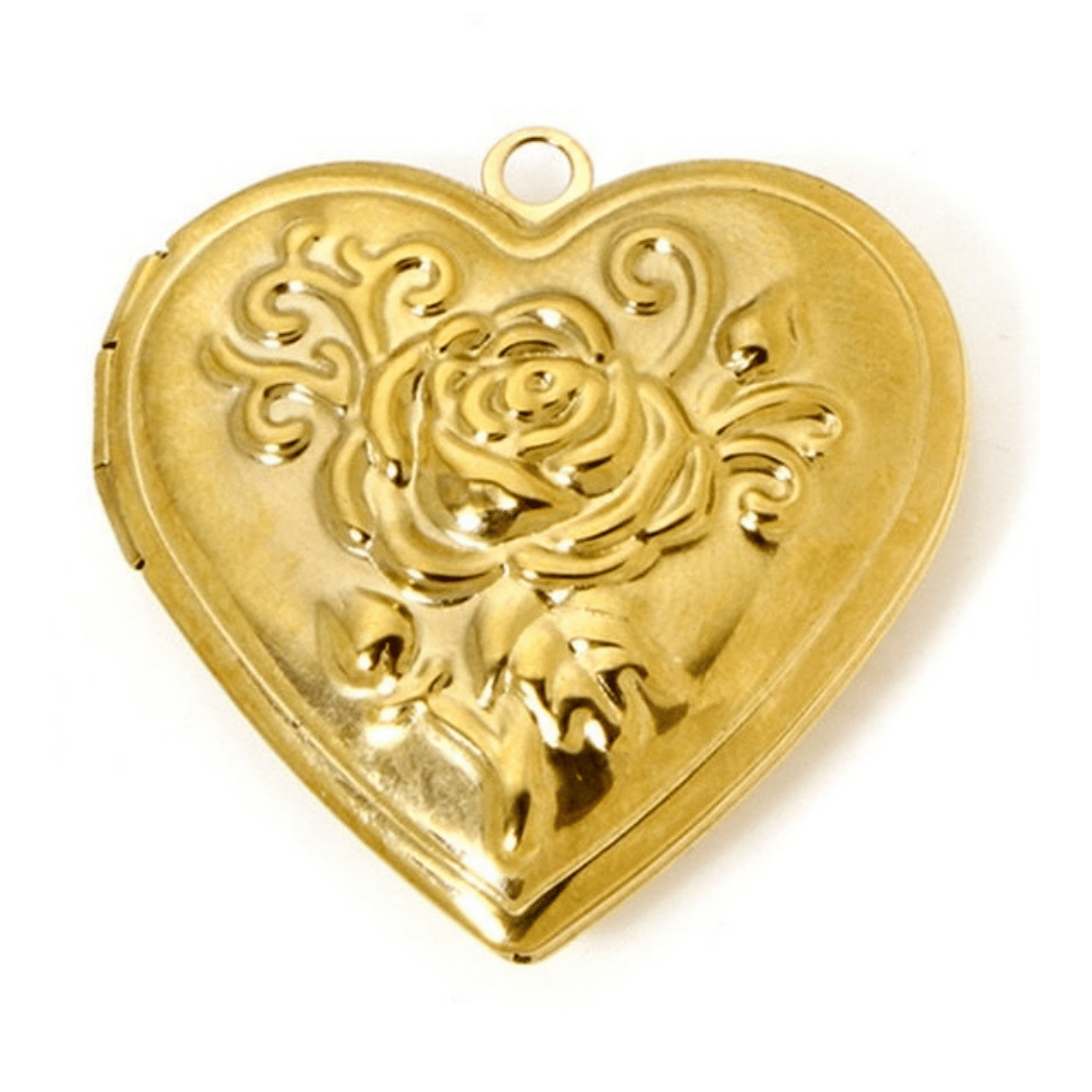 Amulett Herz mit Rose