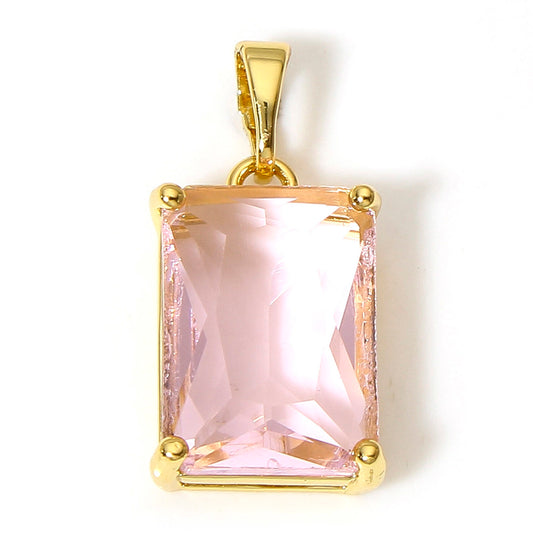 Pink square stone