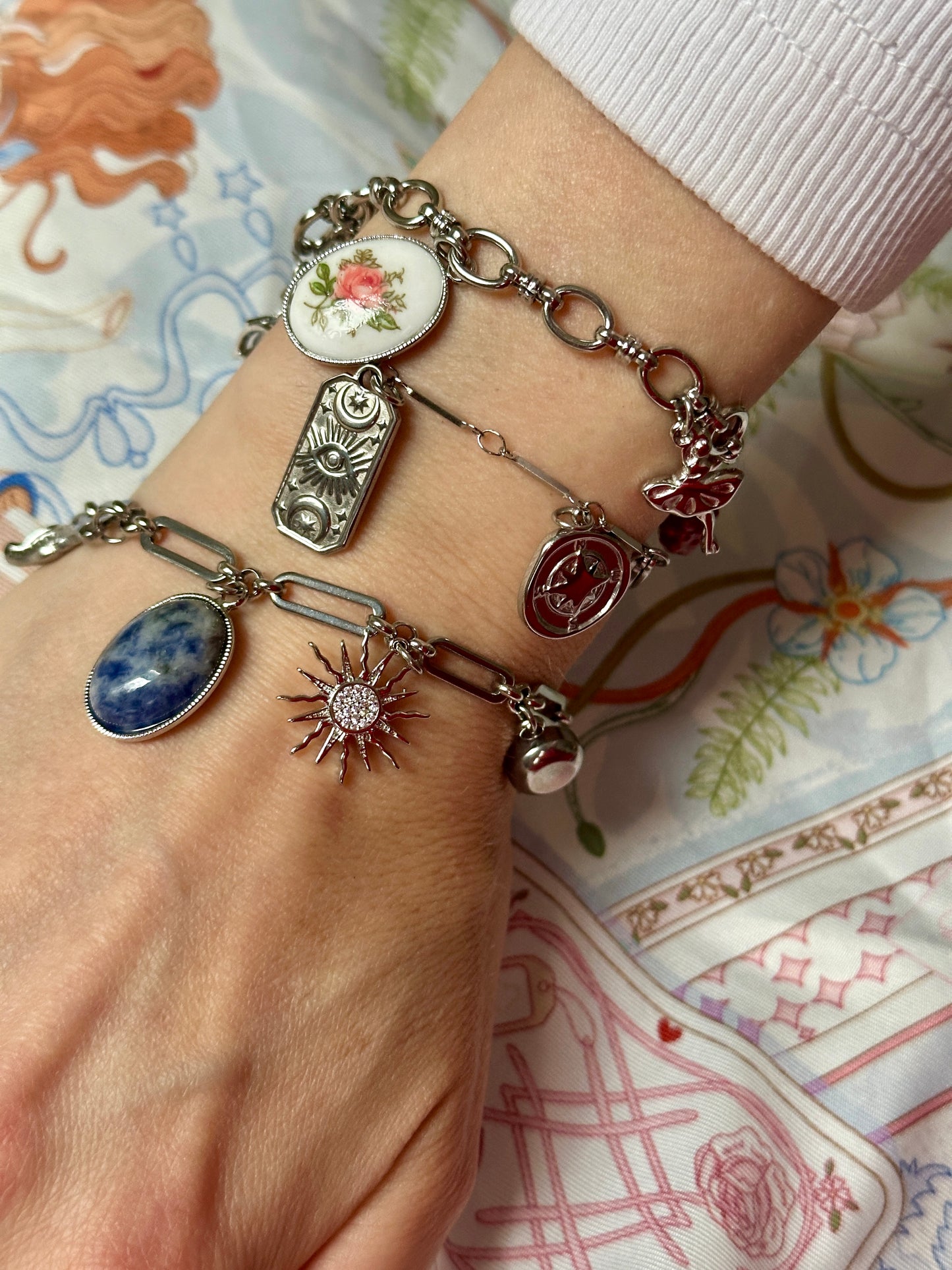 Custom Charm Silber Armband