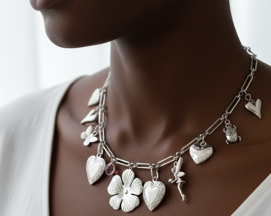 Gestalte deine eigene Silber Charm Halskette 11