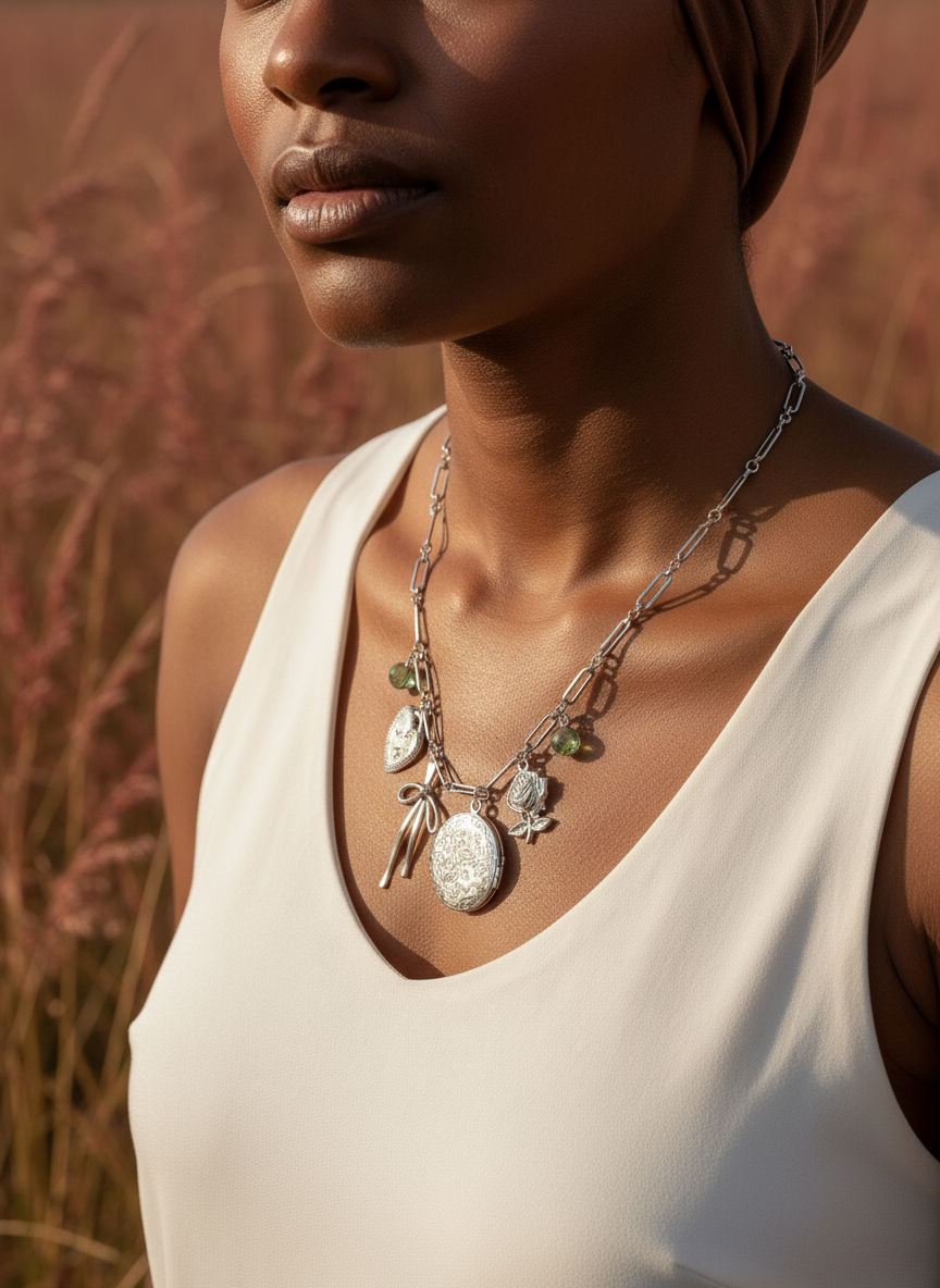 Gestalte deine eigene Silber Charm Halskette 12