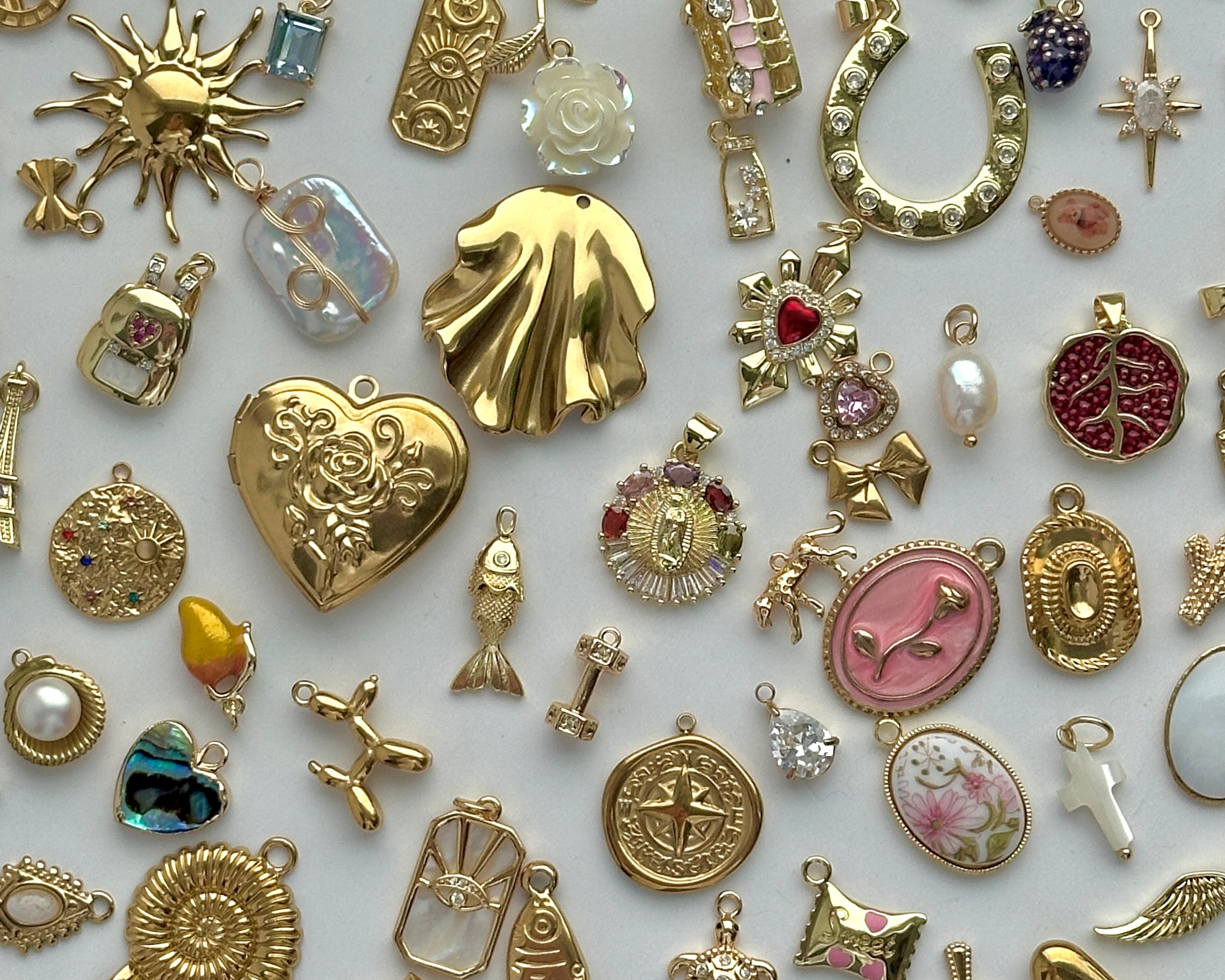 Handgefertigte Vintage Charms und 18k vergoldete Charms 1