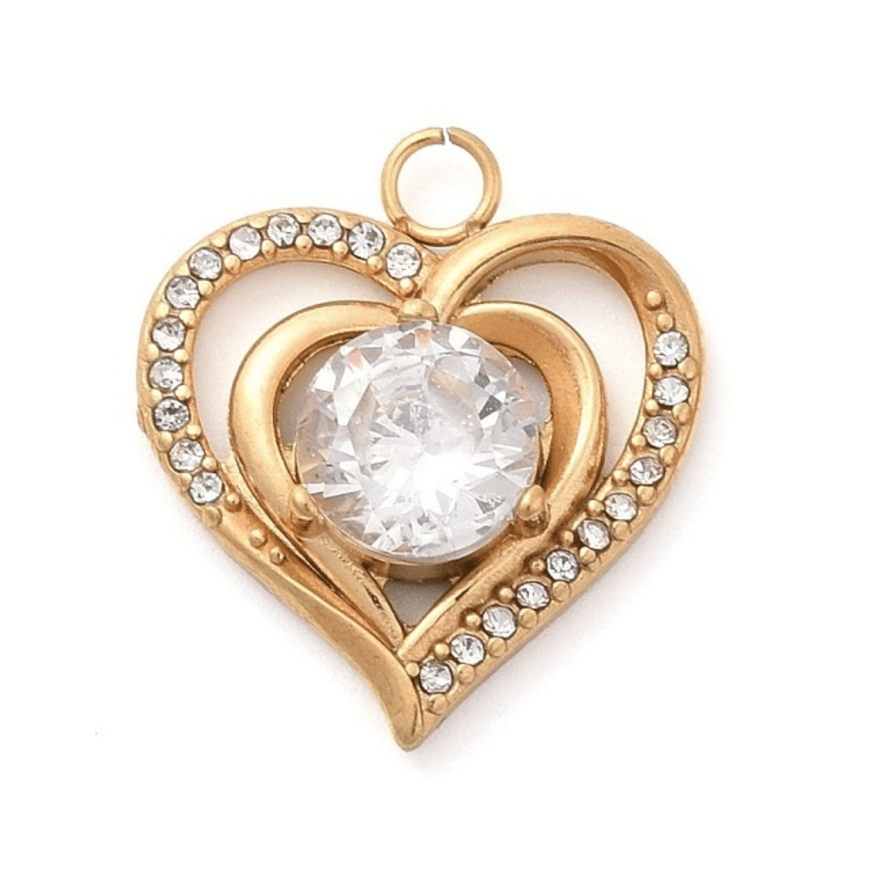 Herz mit Zirkonia Stein