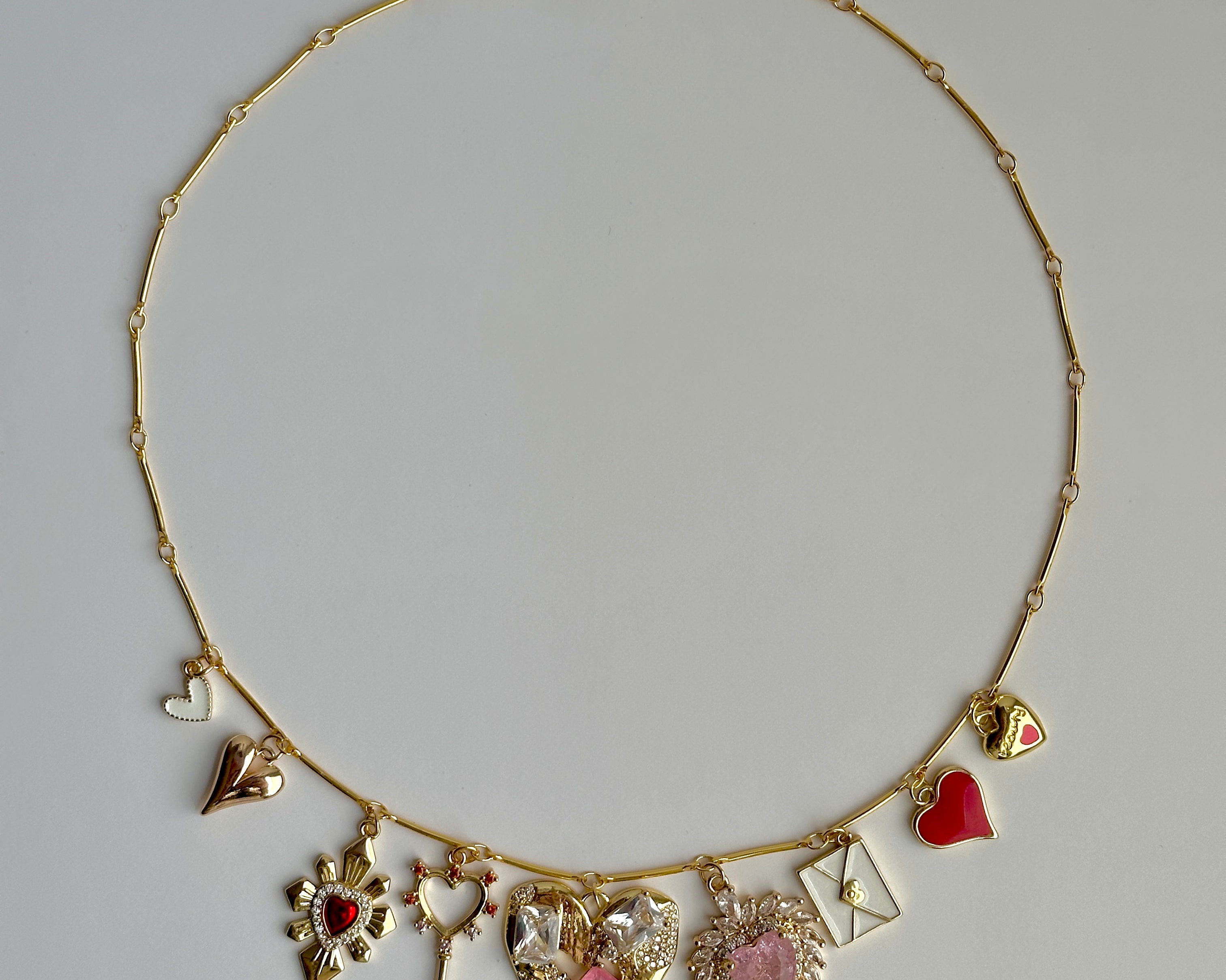 Mabel Heart Charm Halskette