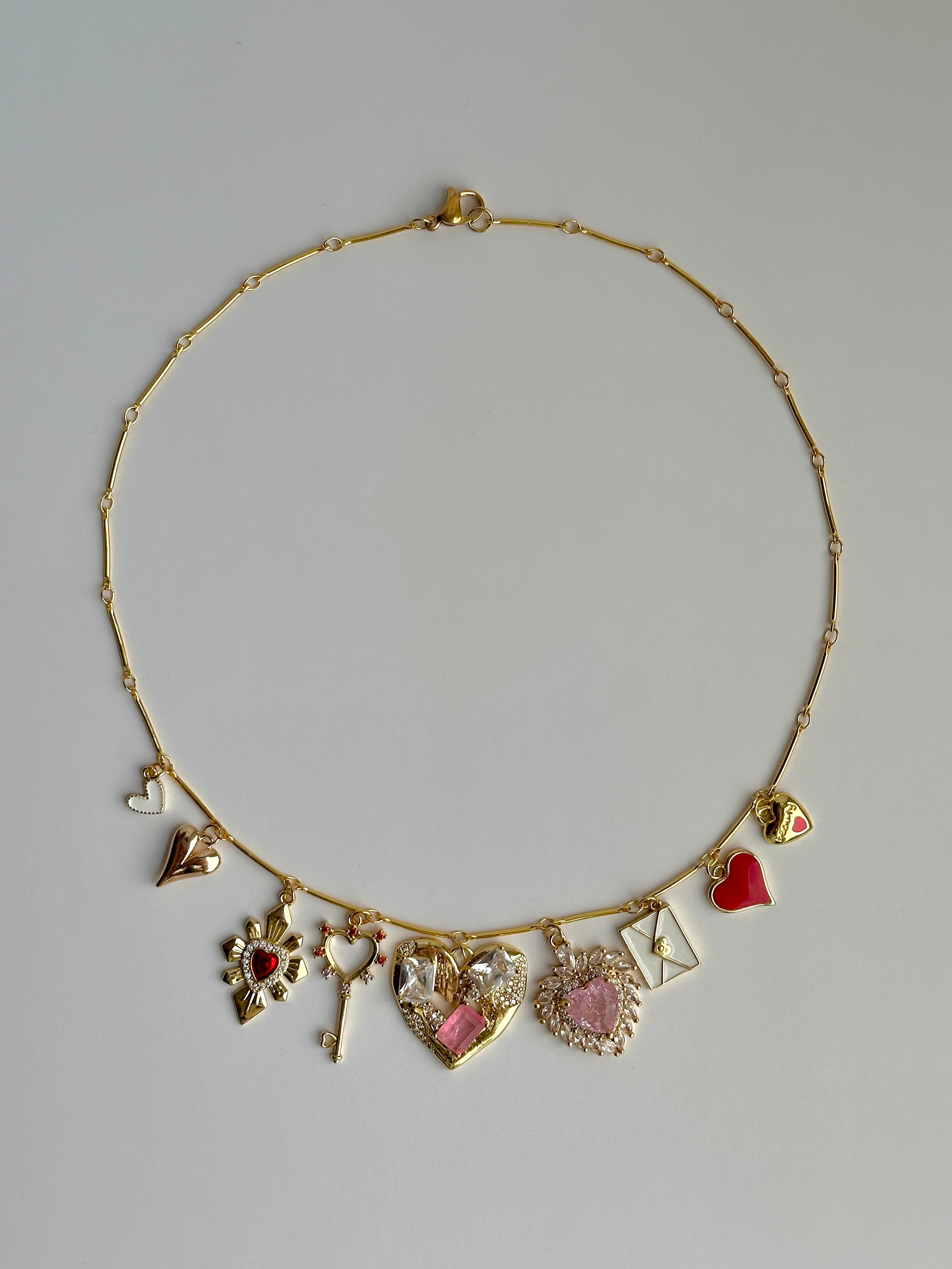 Mabel Heart Charm Halskette