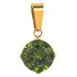 Runder Zirkonia Stein Grün