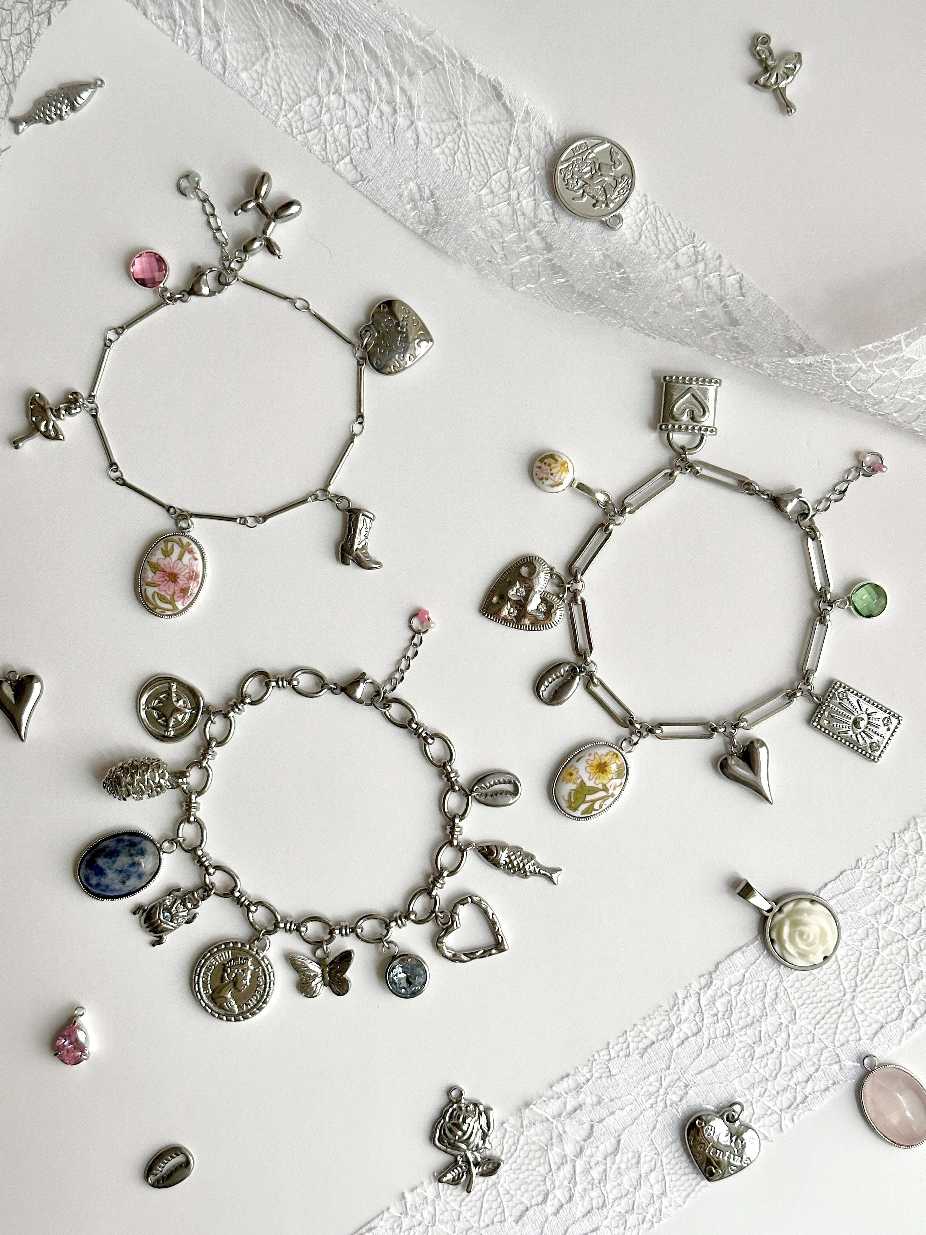 Silber Charm Armband