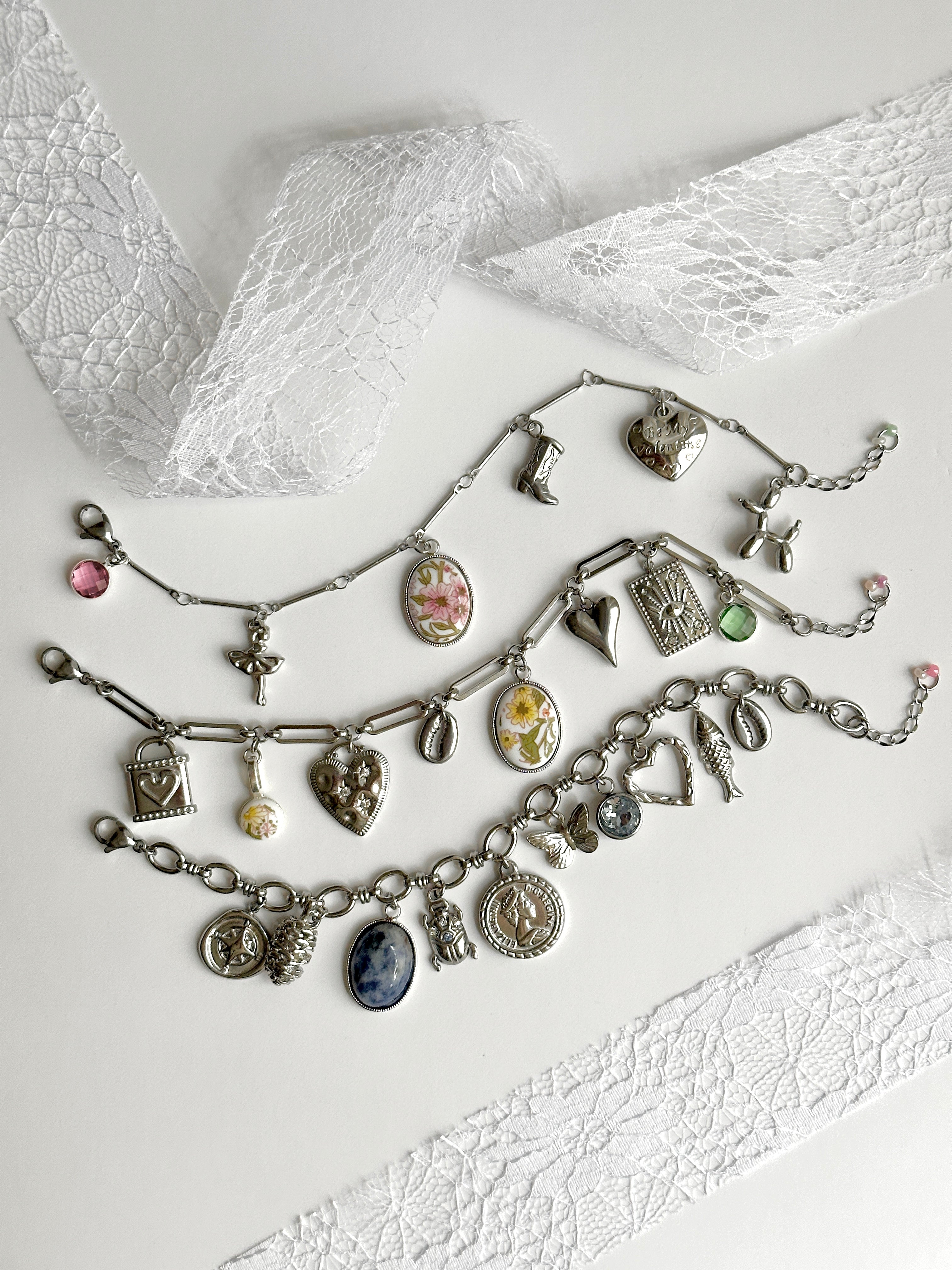 Silber Charm Armband 3