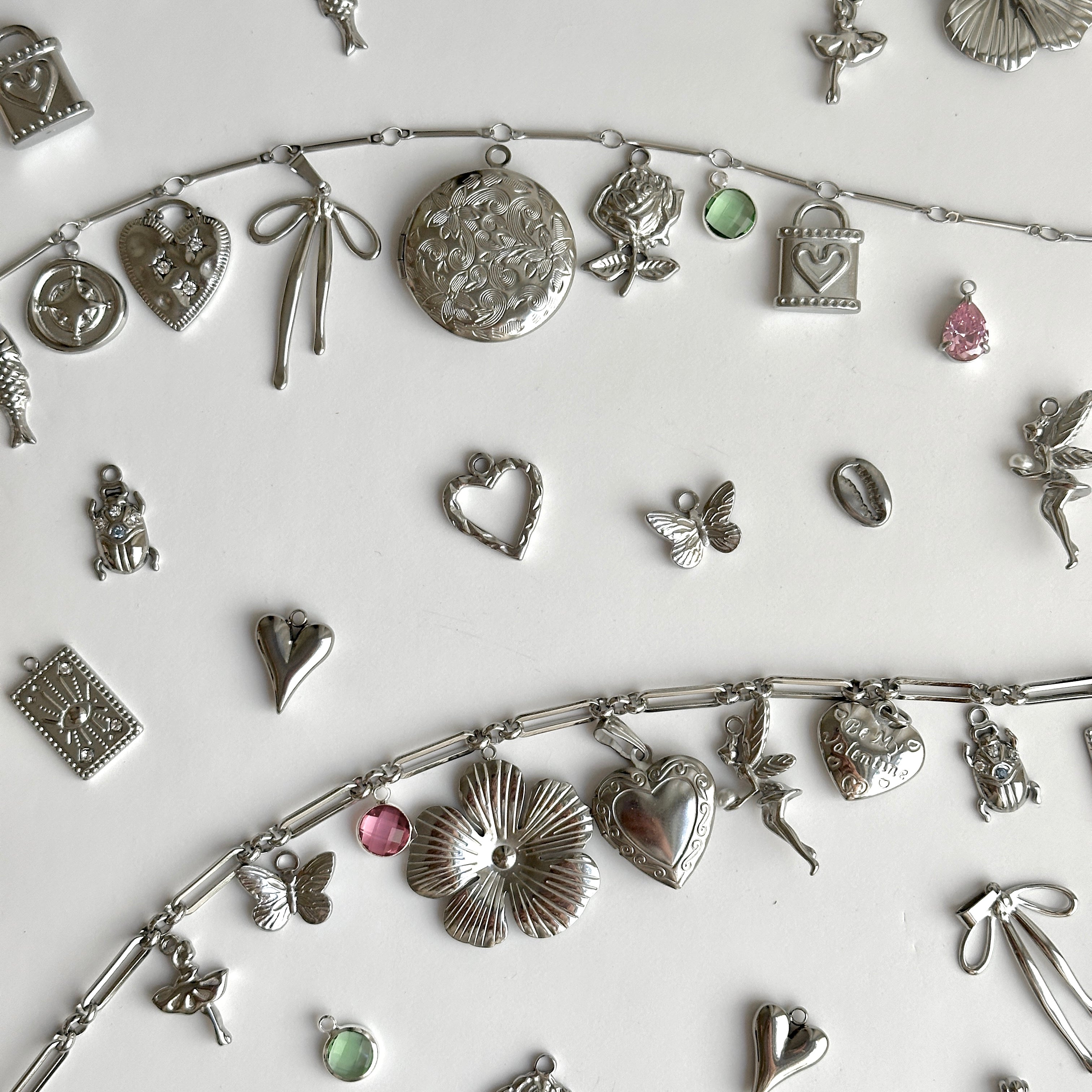 Silber Charms mit Kette