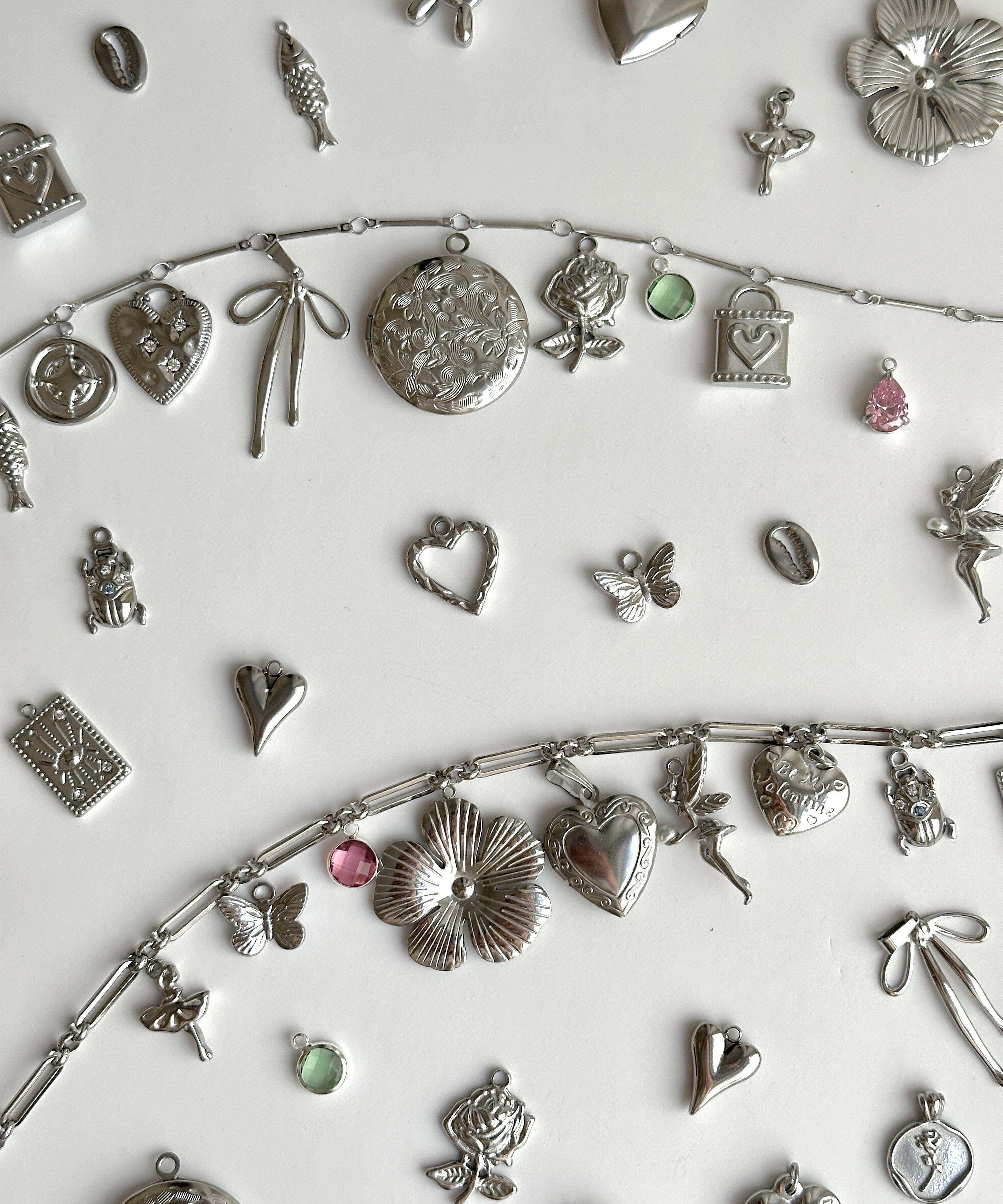 Silber Charms mit Kette