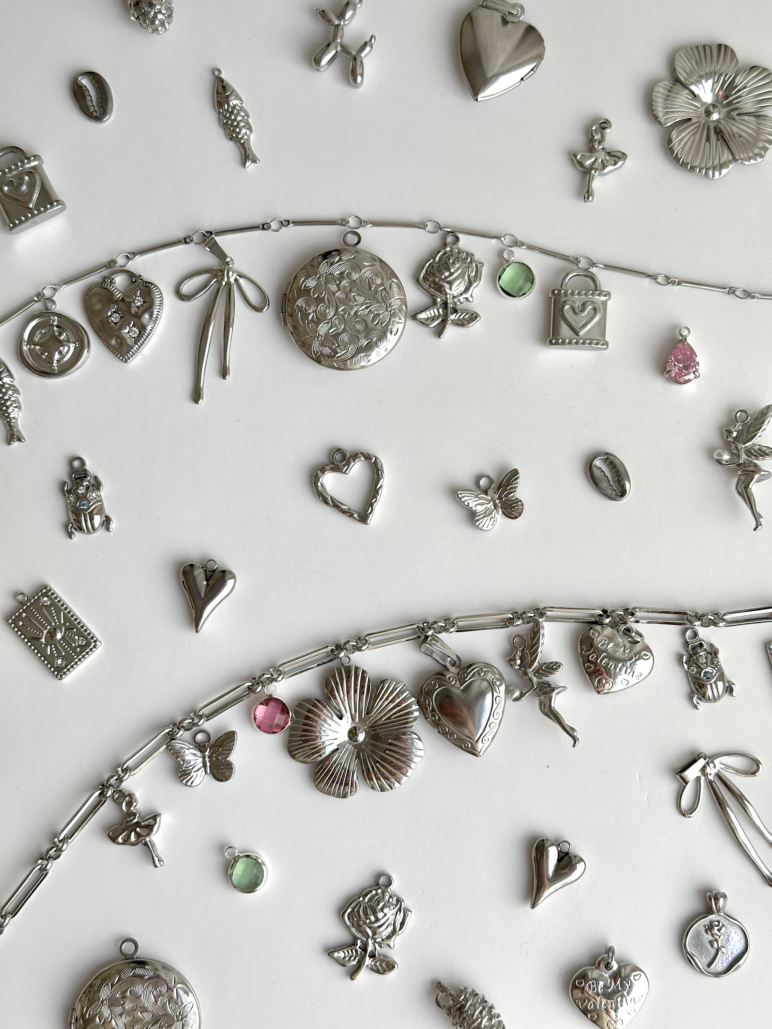 Silber Charms mit Kette