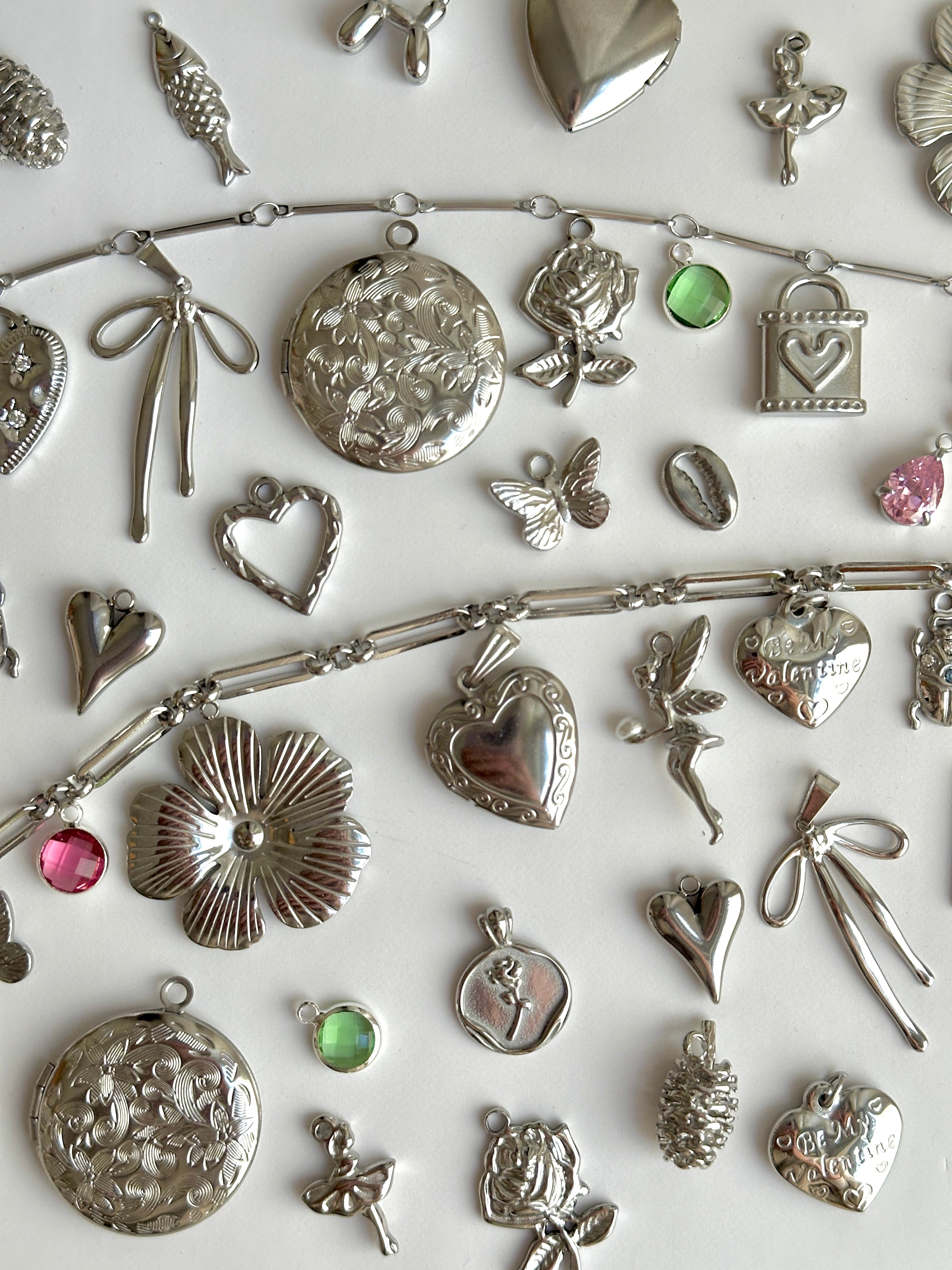 Silber Charms mit Ketten