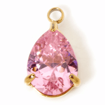 Vintage rosa Zirkonia Stein Tropfen