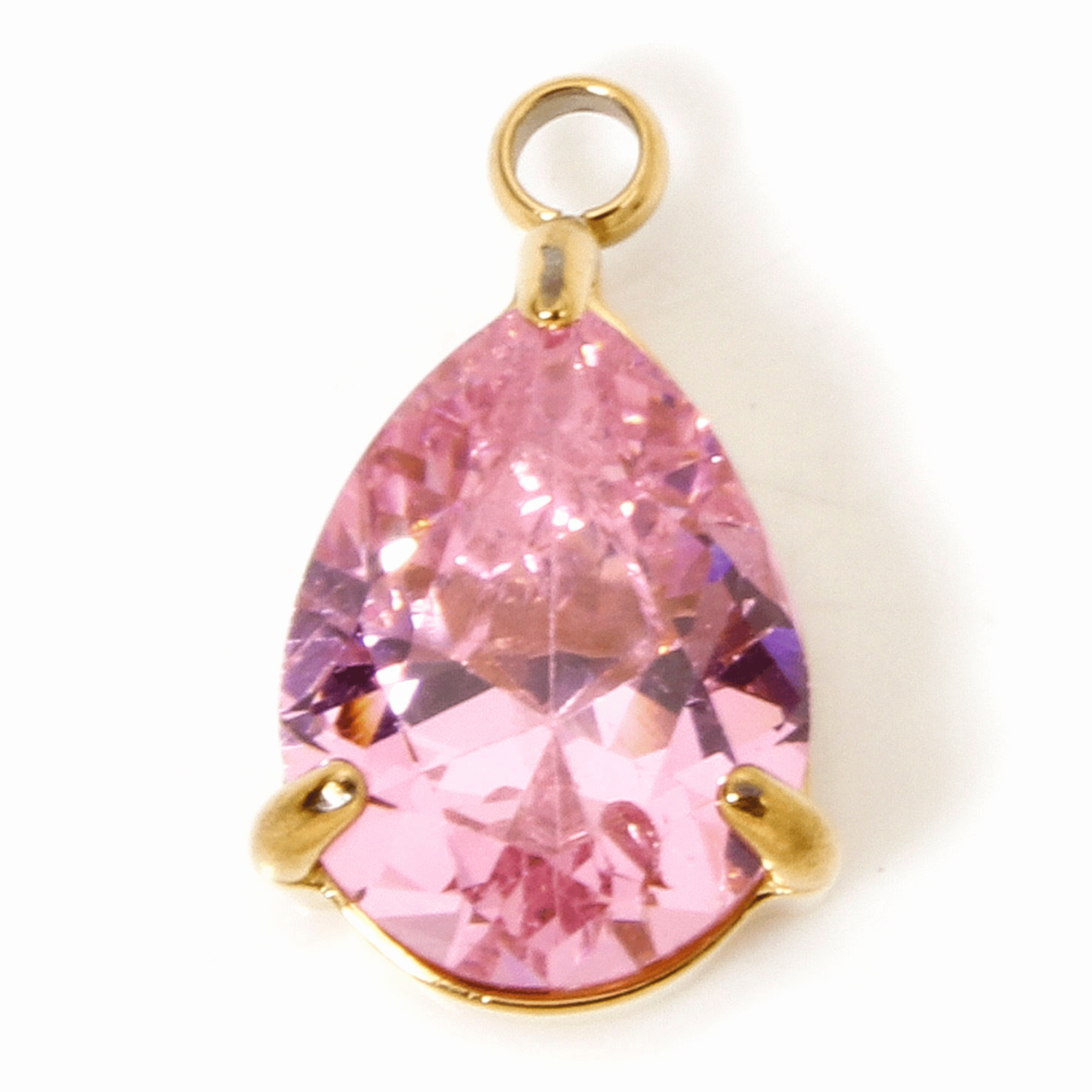 Vintage rosa Zirkonia Stein Tropfen