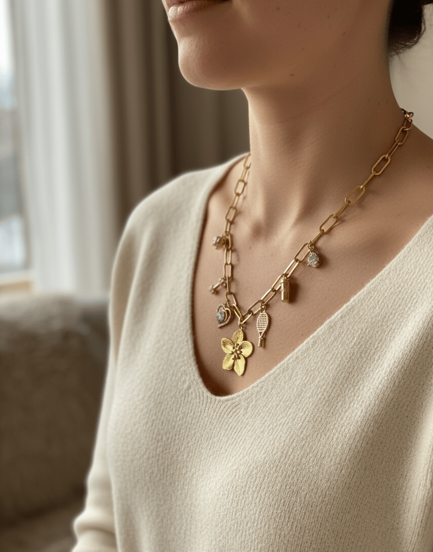 Ava Charm Halskette - Loony You